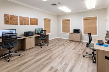 Business Center With Computers at 55+ FountainGlen Grand Isle, Murrieta, CA